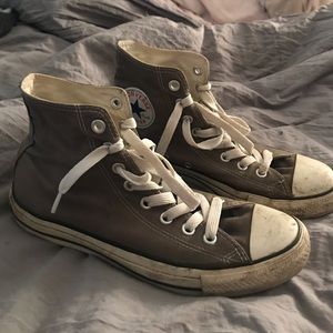 Grey high-top Converse
